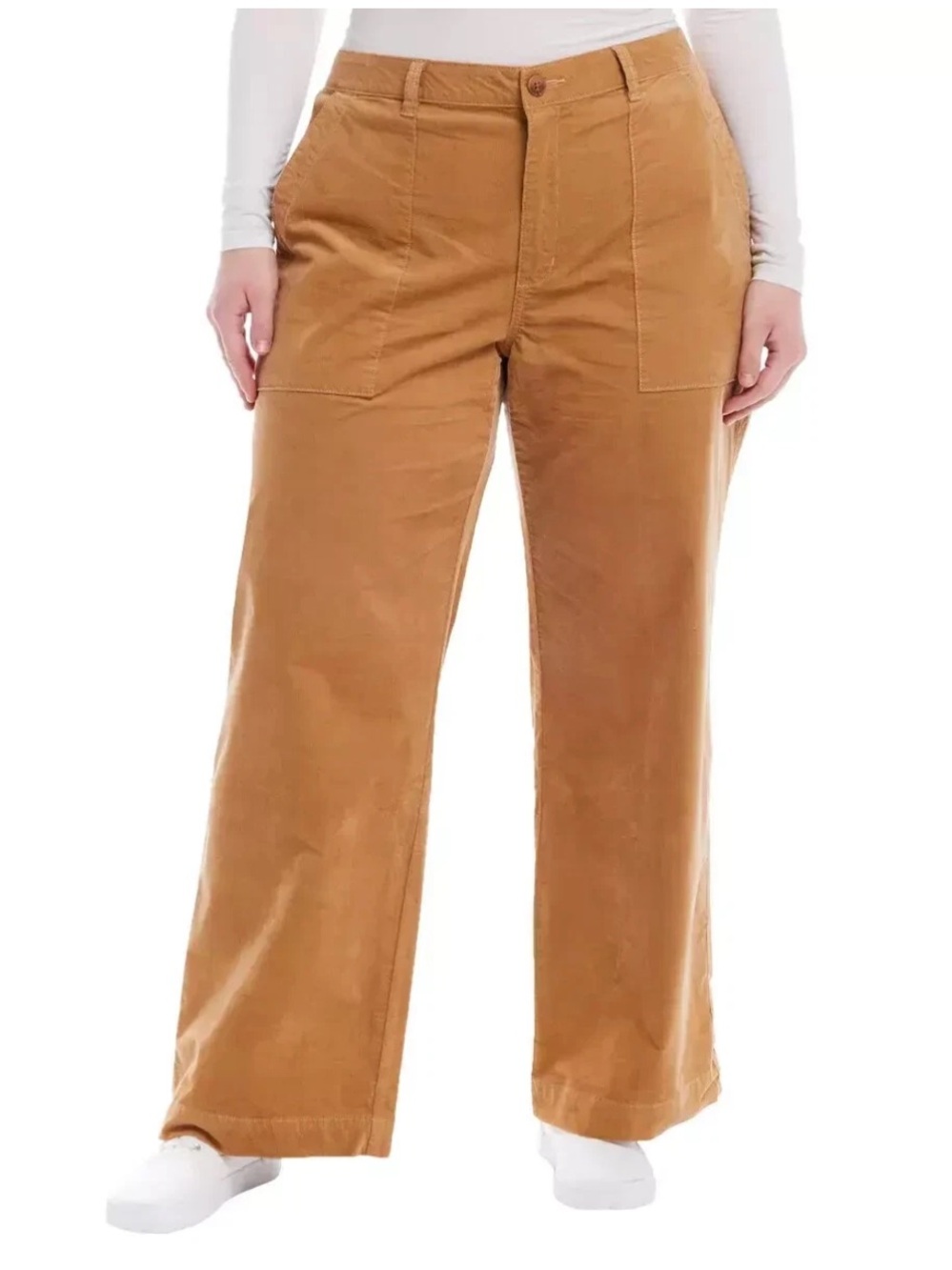 Weatherproof Vintage mid rise Wide Leg Stretch Corduroy Khaki Pants